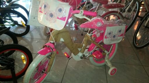 BICI BICICLETTA BAMBINA/BIMBA SOFIA 14" CON ROTELLE BIKER TOYS