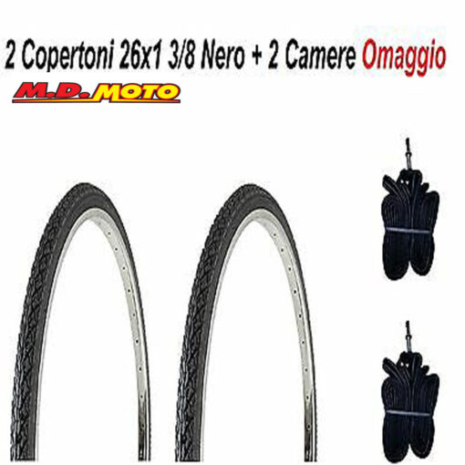 2 COPERTONI COMPLETO DI CAMERA 26 X 1 3/8