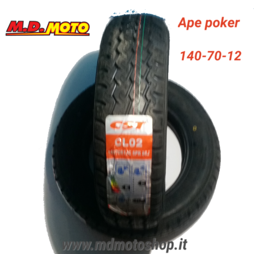 2 COPERTONI-PNEUMATICI PIAGGIO POKER 140 70 12 CST RADIAL RINFORZATI