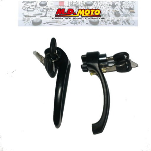 837147 COPPIA MANIGLIE APRI PORTA CON CHIAVI PIAGGIO APE 501-601-CAR E CALESSINO