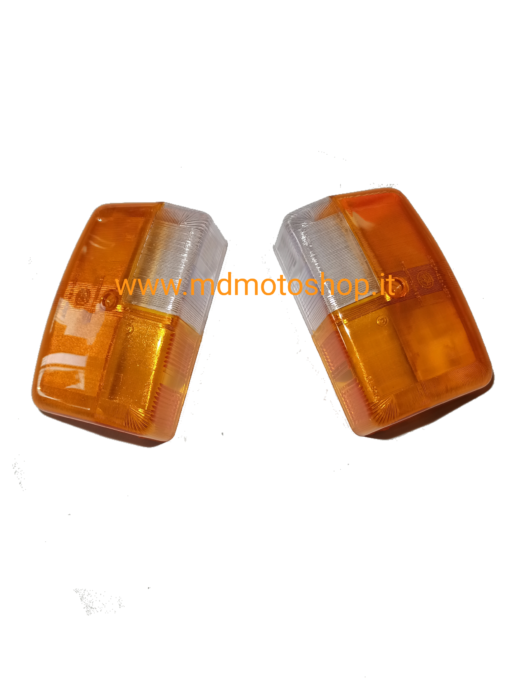 FRP477-COPPIA PLASTICHE FANALINO ANTERIORE PIAGGIO APE MP 501 601
