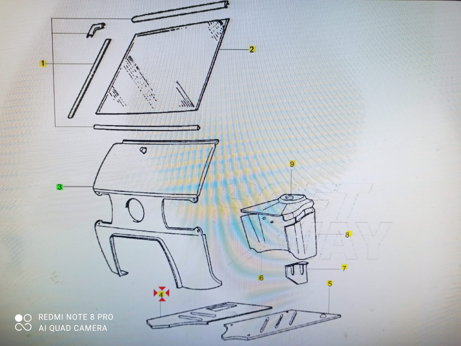 PAVIMENTO PIANALE CABINA DX DESTRO PIAGGIO APE TM 703 COD. ORIGINALE 6151795