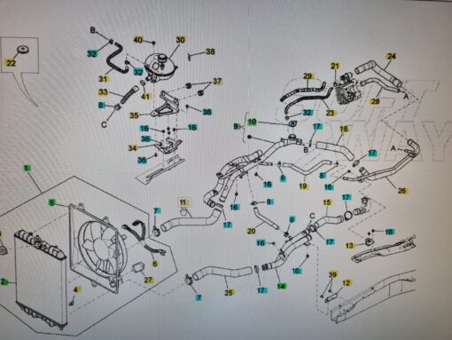 B004741   TUBO RADIATORE MANDATA PIAGGIO PORTER D120 - immagine 2