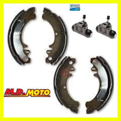 KIT GANASCE FRENO + CILINDRETTI POSTERIORE PIAGGIO APE 50 MIX TM 2T