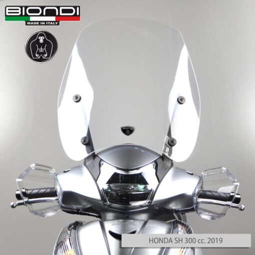 BIONDI PARABREZZA PARAVENTO SCHERMO PER STAFFE ORIGINALI HONDA SH 300 2016 2017 - immagine 2