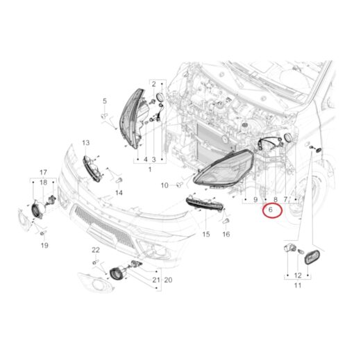 FARO FANALE PROIETTORE ANTERIORE SINISTRO PORTER NP6-WC3371010101A0