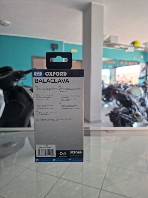 Oxford Balaclava Lycra - Sottocasco Moto Nero Leggero e Traspirante - immagine 3