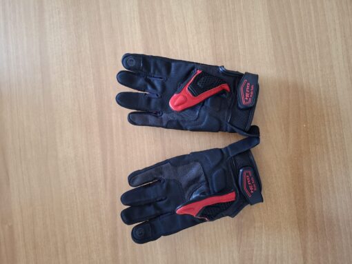 Guanti Moto Sportivi Racing "RIDE SAFE" - Protezioni Rigide Nero/Rosso TAGLIA M-L-XL - immagine 2