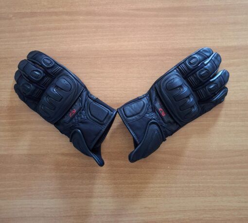 Guanti Moto HEBO Racing Neri - Protezioni Complete in Pelle TAGLIA M-L - immagine 3