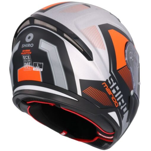 CASCO MATT SILVER ORANGE TAGLIA XL - immagine 3