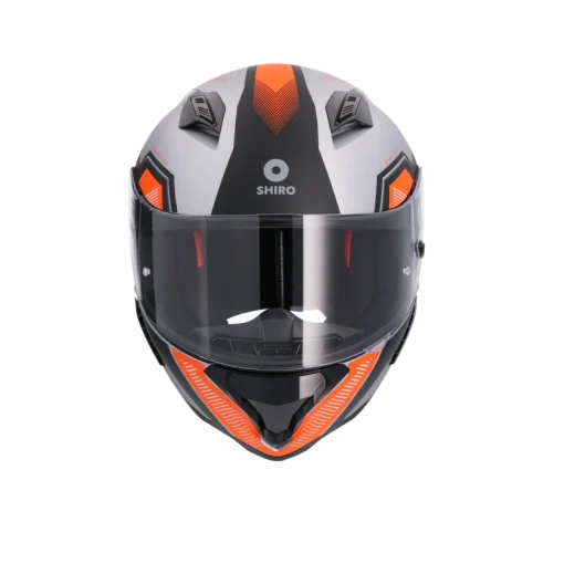 CASCO MATT SILVER ORANGE TAGLIA XL - immagine 2